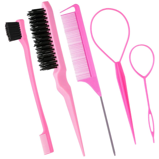 Slick Back Brush Set with Topsy Tail Tool, Teasing Bristle